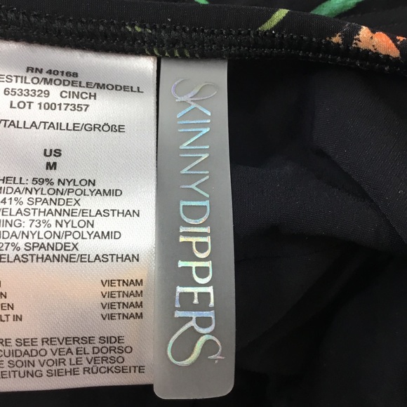 Skinny Dippers Baby Kiss Cinch Ruffle Sleeve One Piece Swimsuit MediumNWT Floral - Picture 5 of 6